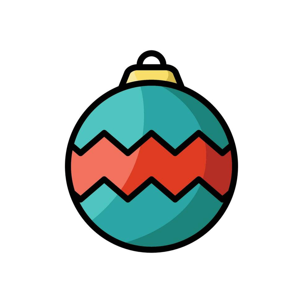christmas ball - ornament icon vector design template in white background