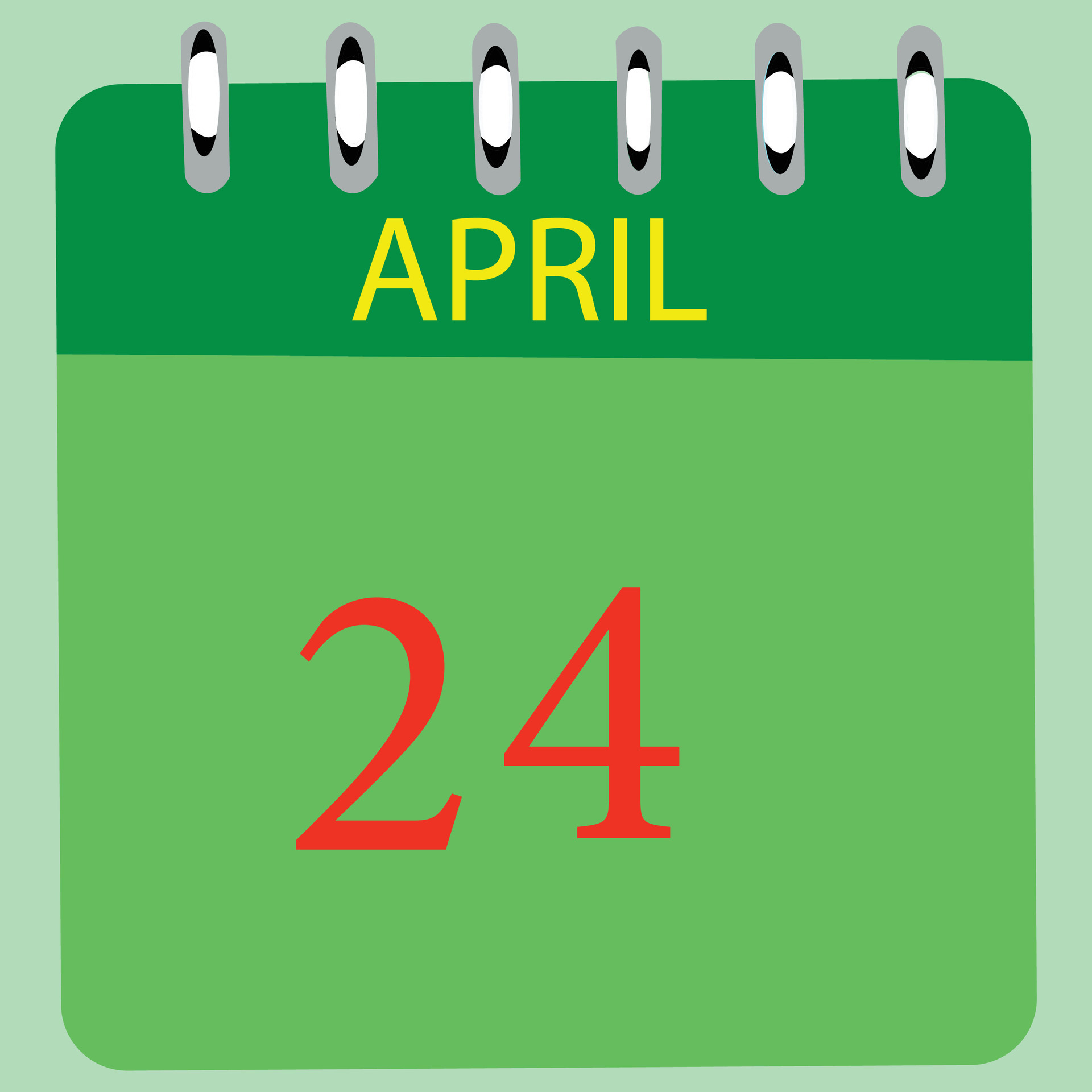 April 24 Calendar Daily Icon Date Month 26368567 Vector Art at