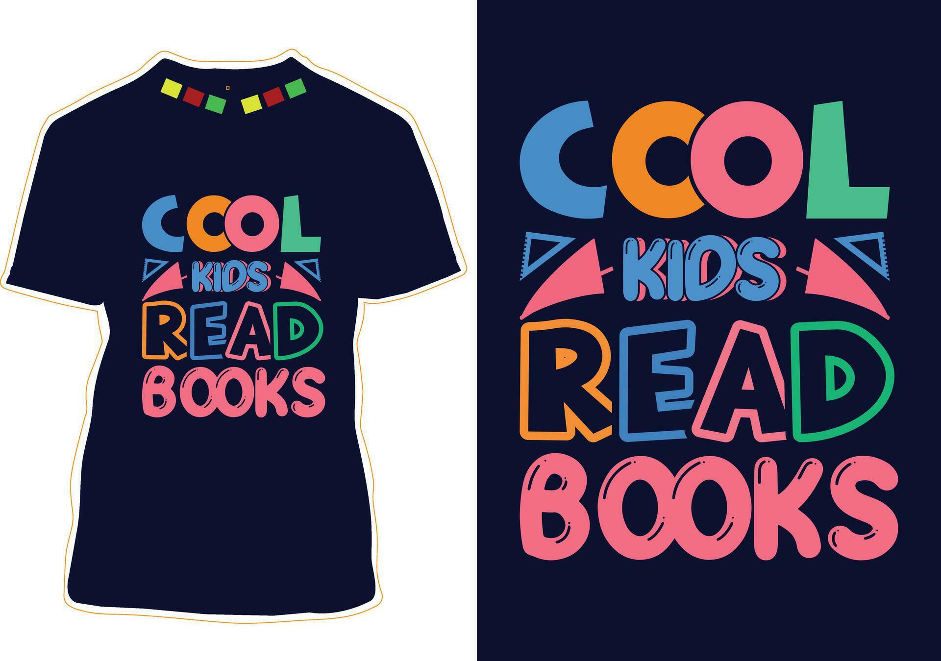Cool Kids Read Books Tshirt Design 26369404 Vector Art at Vecteezy
