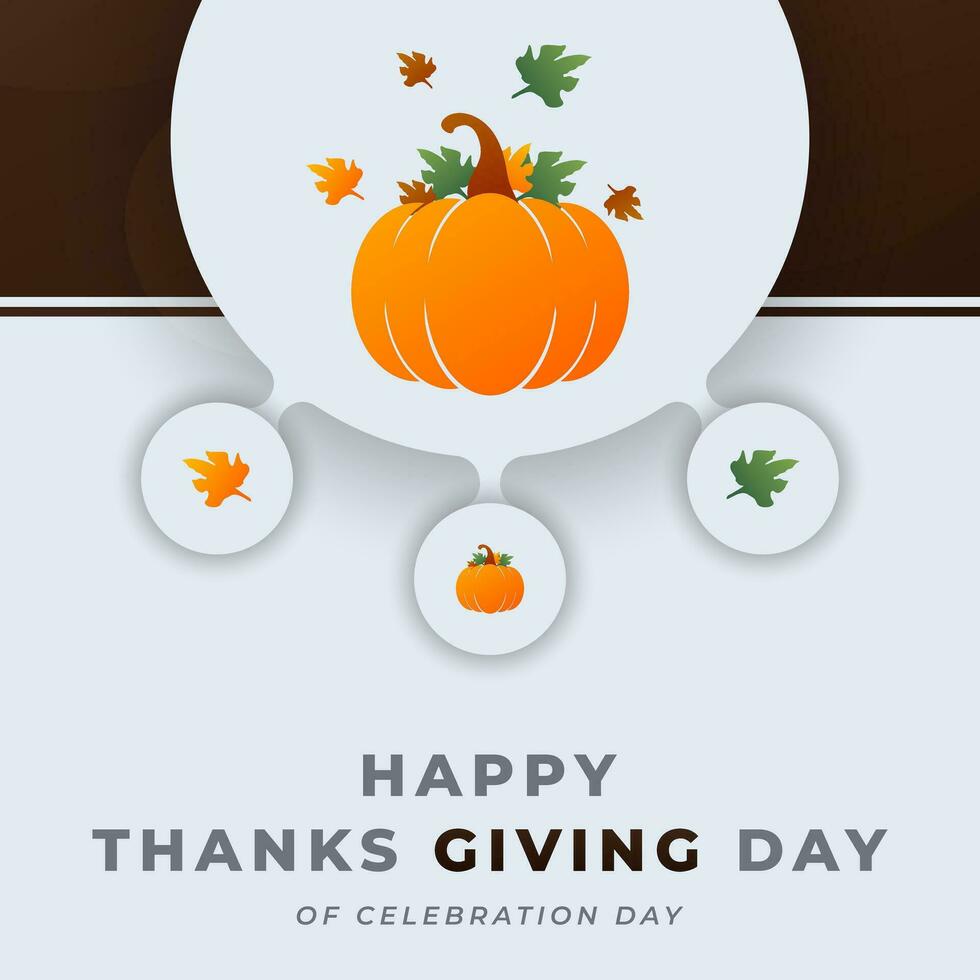 Happy Thanks Giving Day Celebration Vector Design Illustration for Background, Poster, Banner, Advertising, Greeting Card