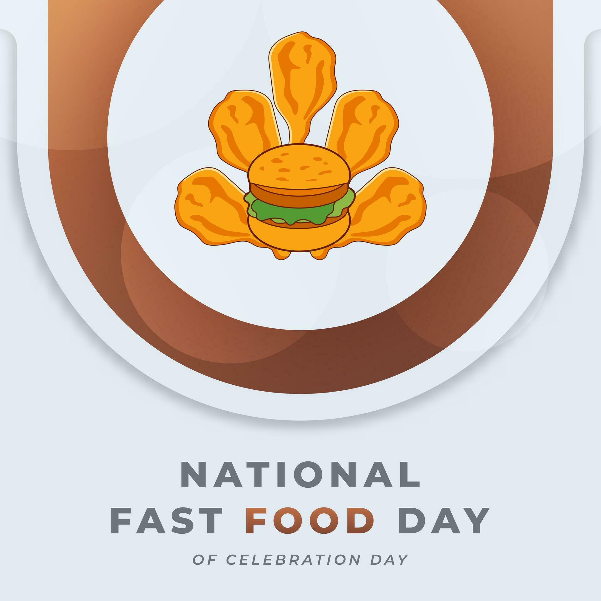 National Fast Food Day Celebration Vector Design Illustration for