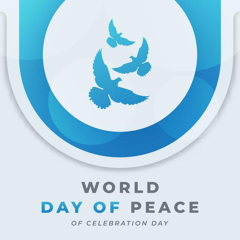 mundo paz día celebracion vector diseño ilustración para fondo, póster, bandera, publicidad, saludo tarjeta