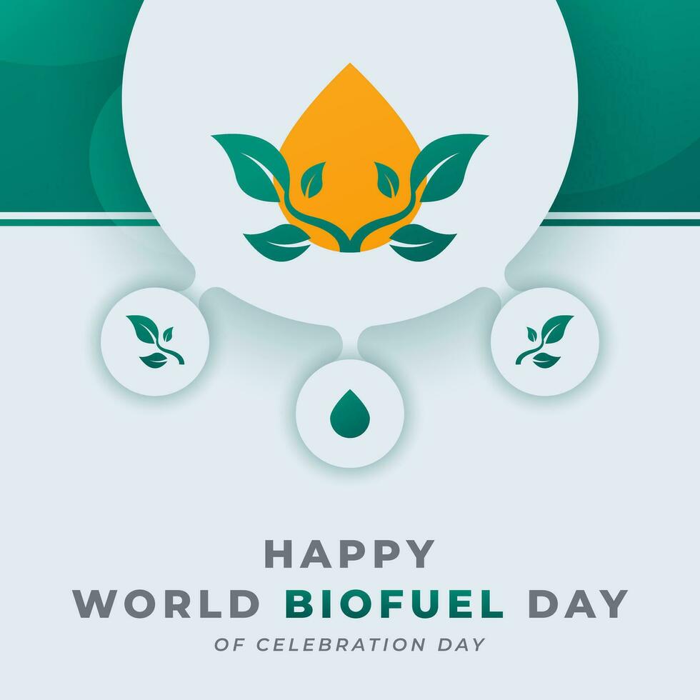 mundo biocombustible día celebracion vector diseño ilustración para fondo, póster, bandera, publicidad, saludo tarjeta