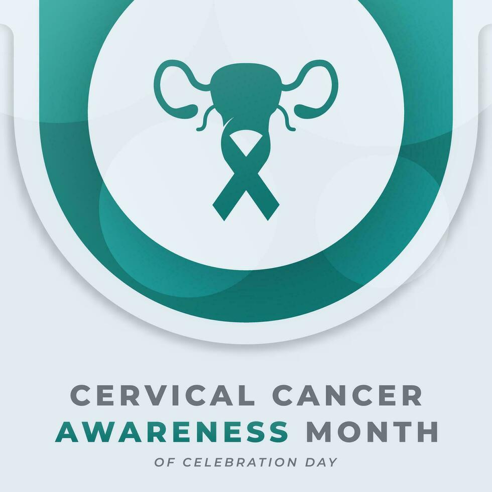cervical cáncer conciencia mes celebracion vector diseño ilustración para fondo, póster, bandera, publicidad, saludo tarjeta