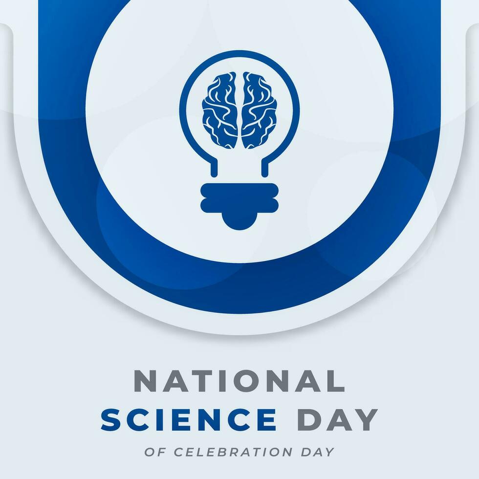 National Science Day Celebration Vector Design Illustration for Background, Poster, Banner, Advertising, Greeting Card