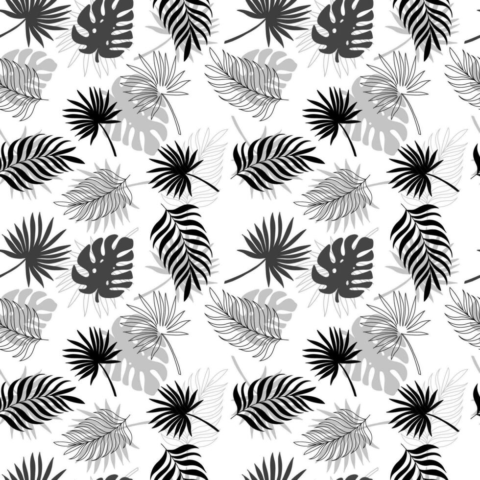 sin costura tropical modelo con monstera hojas y tropical hojas vector