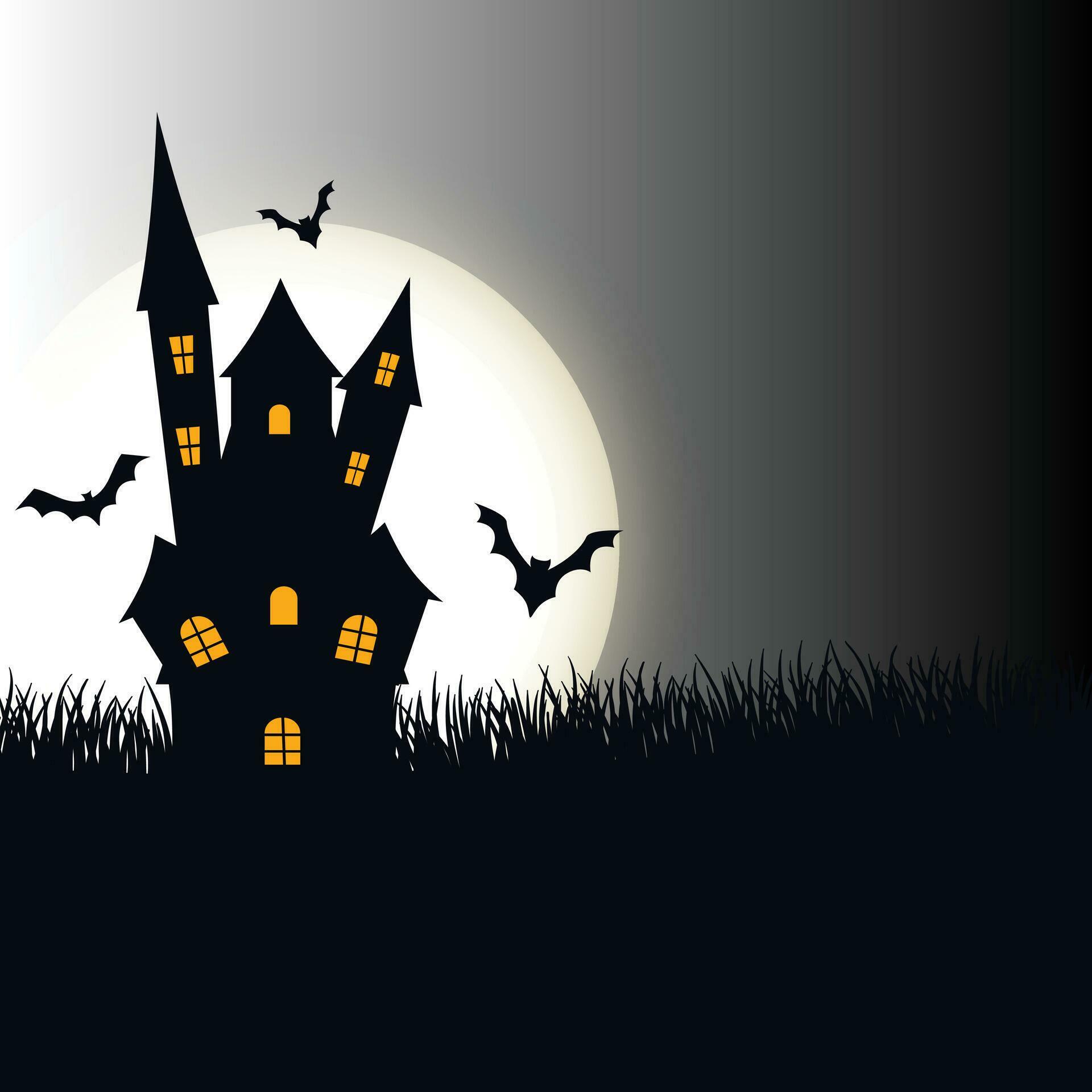 halloween-card-template-with-full-moon-spooky-castle-pumpkins-and