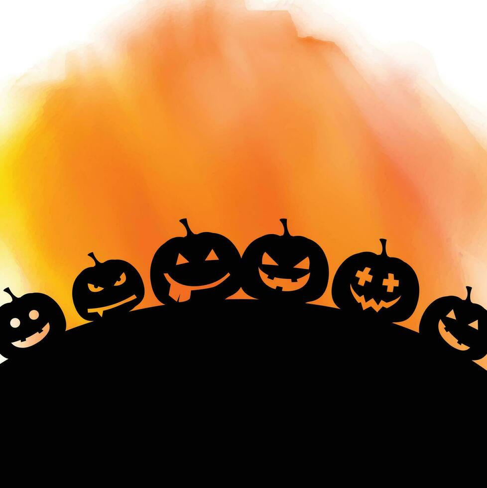 Halloween concept, Happy Jack O Lantern with wings flying among pumpkins on orange color background, minimal style, 3d render vector