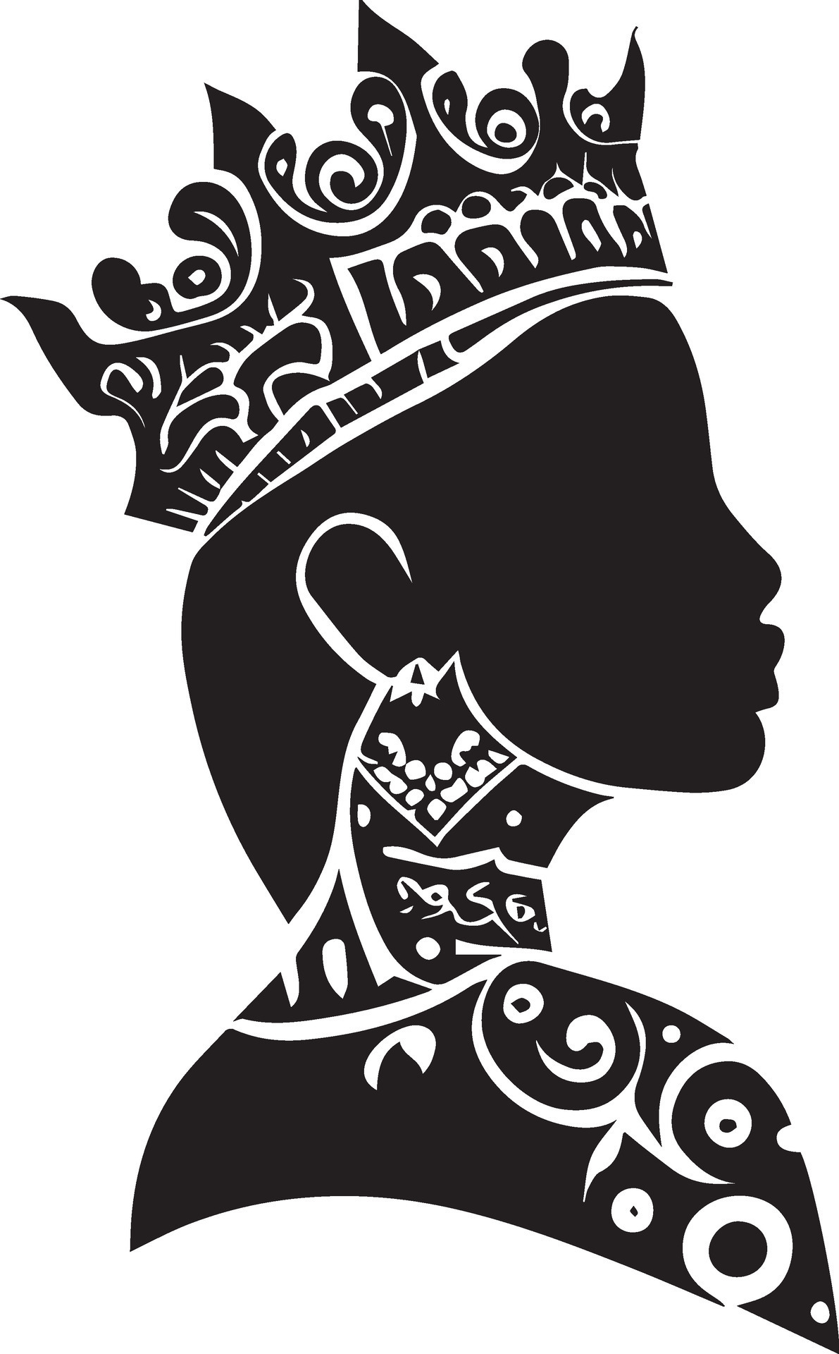 women with crown vector tattoo illustration 26369944 Vector Art at Vecteezy