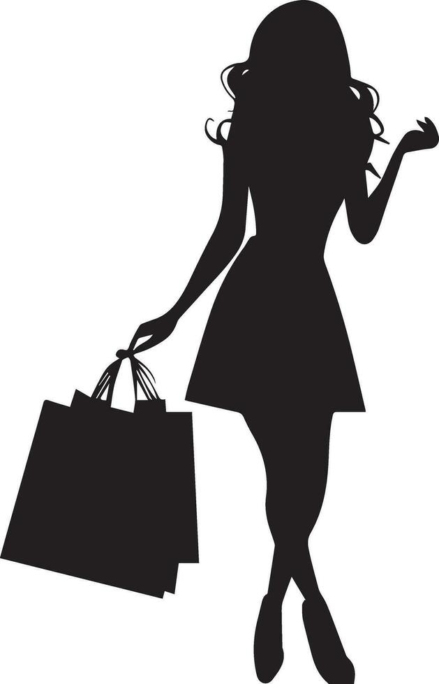 shopping vector silhouette illustration