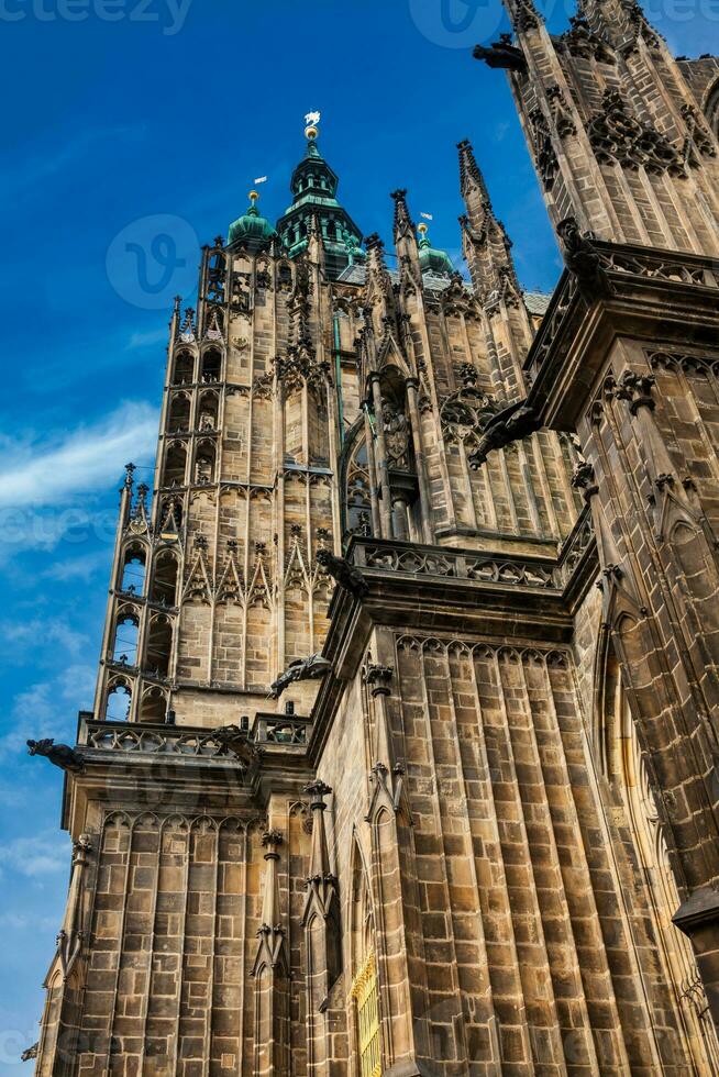 Details of the facade of the Metropolitan Cathedral of Saints Vitus, Wenceslaus and Adalbert in Prague photo