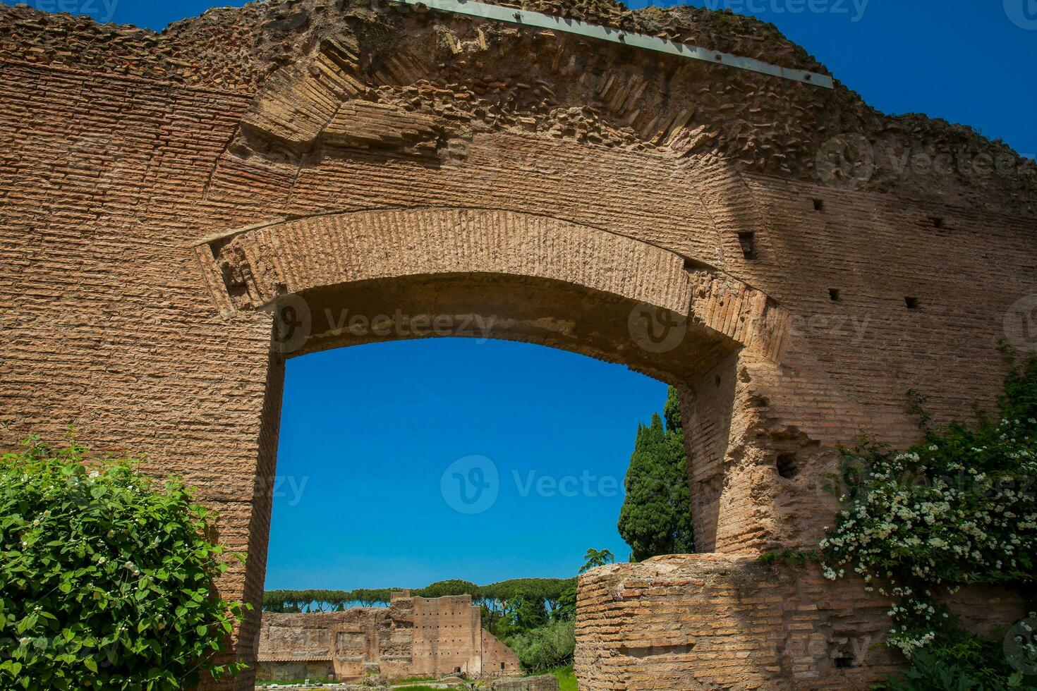 Ruins at the Domus Augustana on Palatine Hill in Rome photo