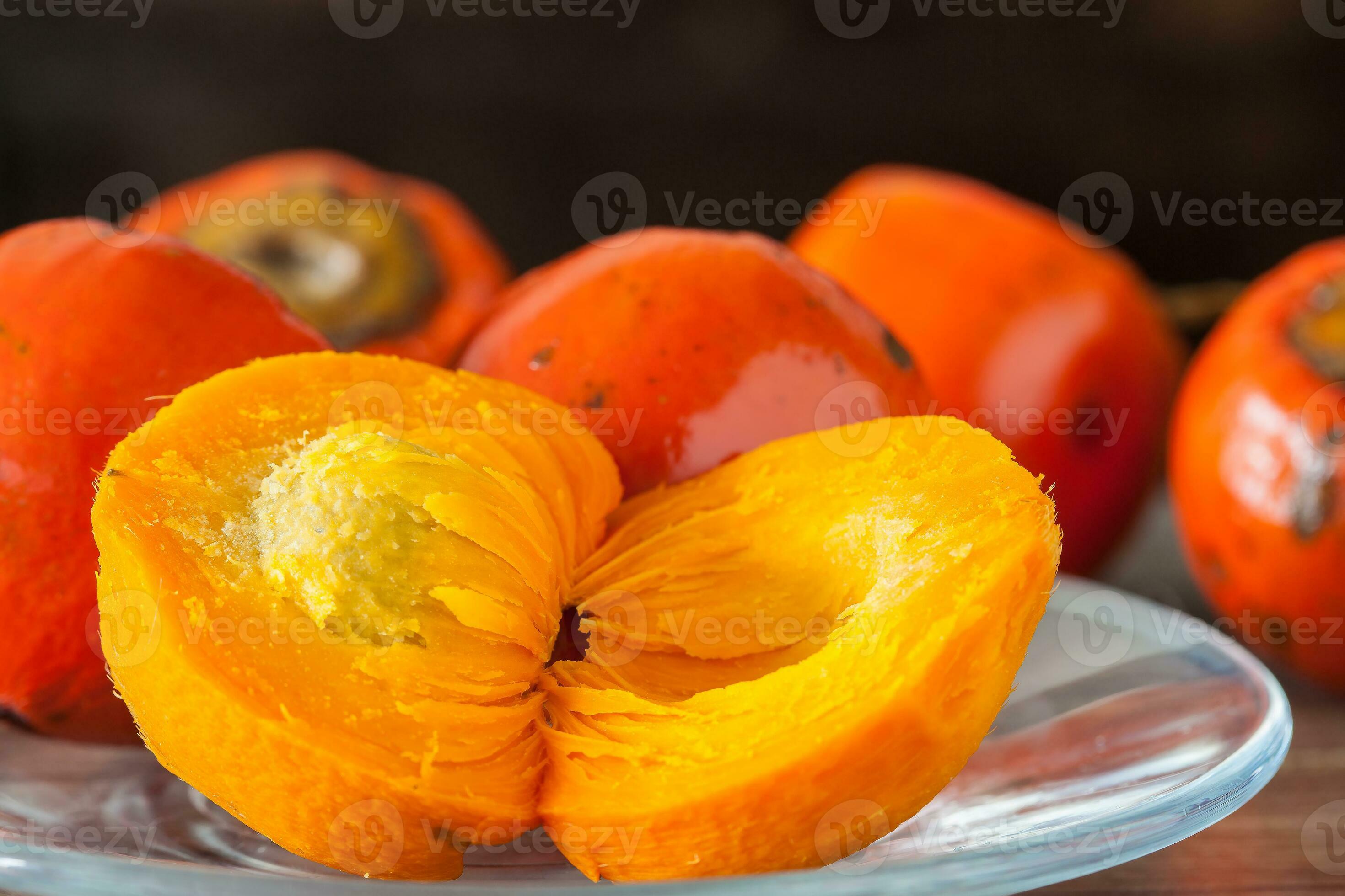 Exotic tropical fruit of Bactris gasipaes palm tree called chontaduro  26370102 Stock Photo at Vecteezy