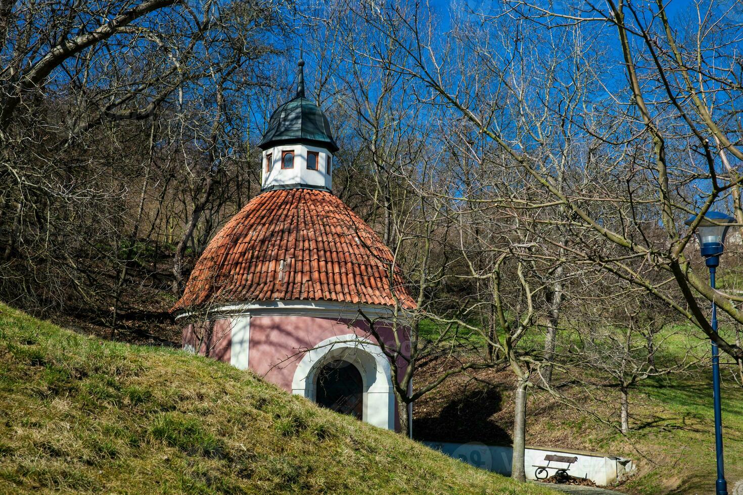 The little Chapel of the Infant Jesus a built on the 18th century that belonged to the monks of bare Carmelites located at Petrin Gardens photo