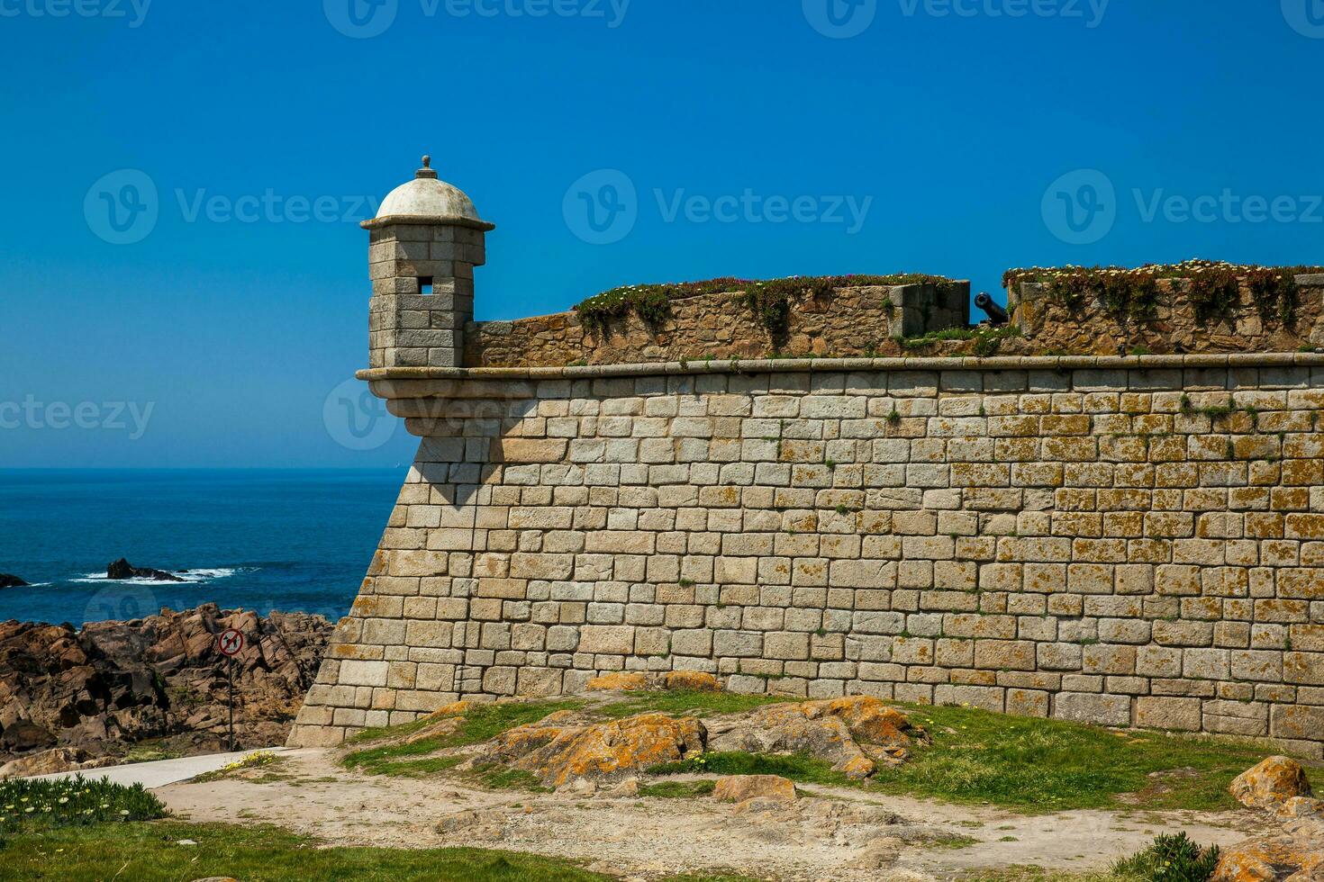 Historical Fort of Sao Francisco do Queijo built on the 6th century at Porto city in Portugal photo