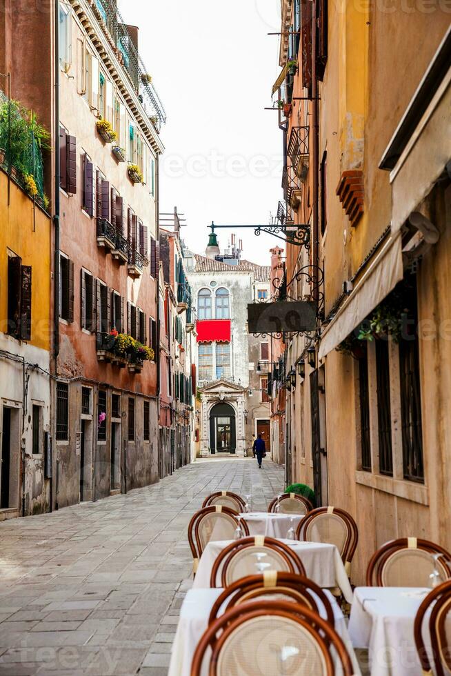 Picturesque streets of Venice city photo