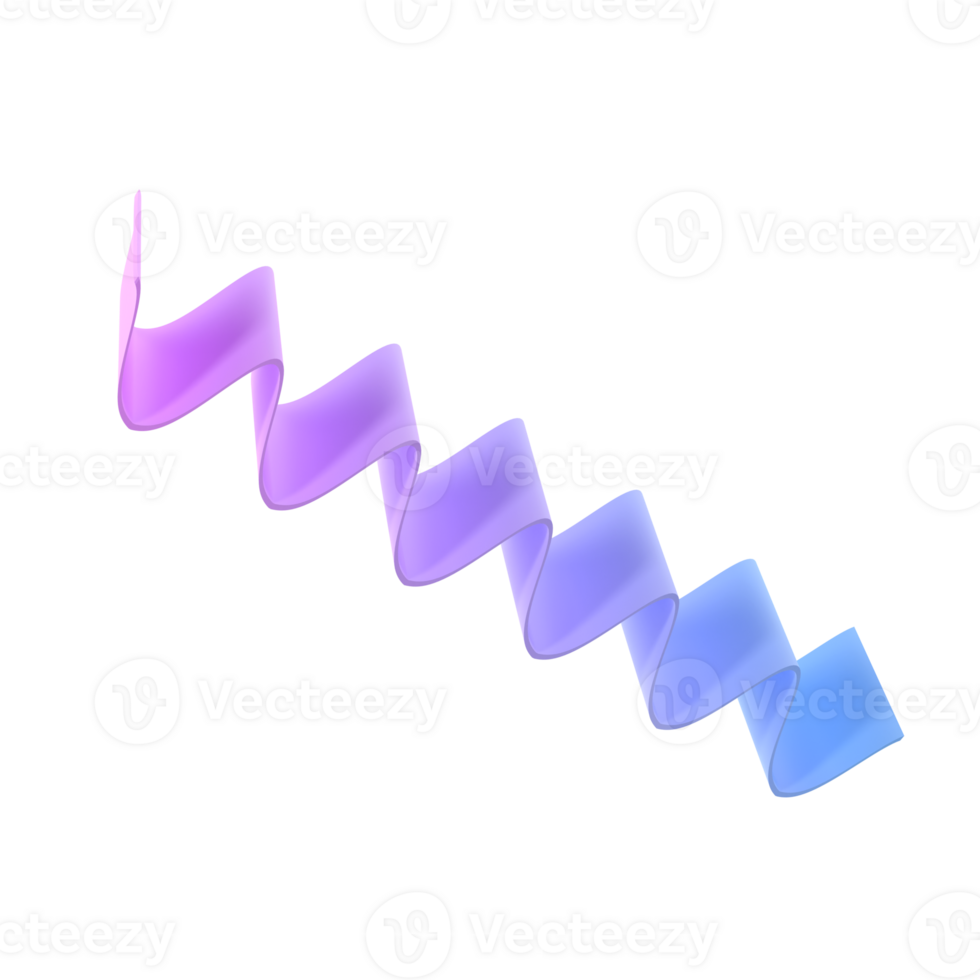 3d oggetto astratto forma onda nastro geometrico png