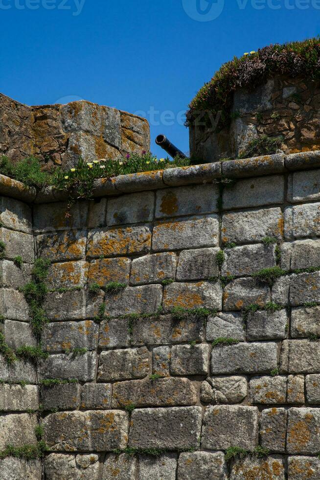 Historical Fort of Sao Francisco do Queijo built on the 6th century at Porto city in Portugal photo