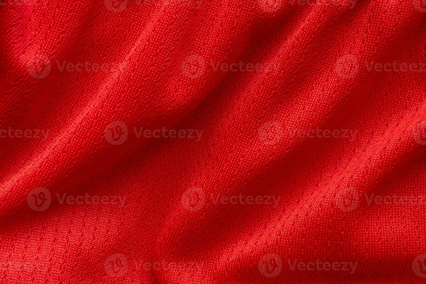 Red sports clothing fabric football shirt jersey texture background photo