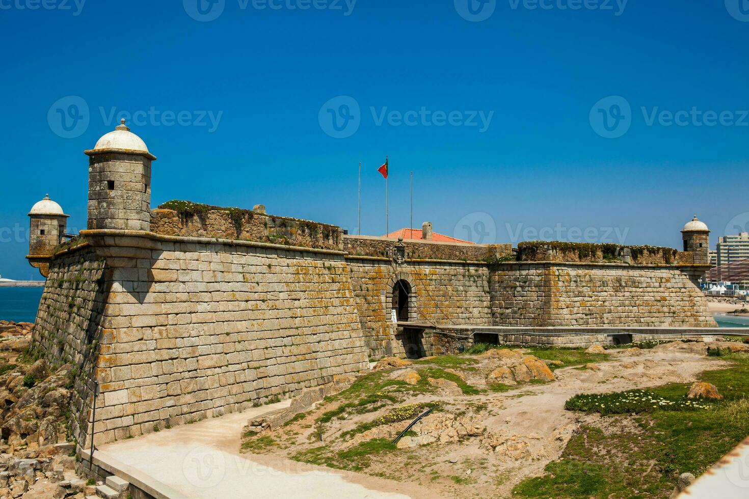 The historical Fort of Sao Francisco do Queijo built on the 6th century at Porto city in Portugal photo