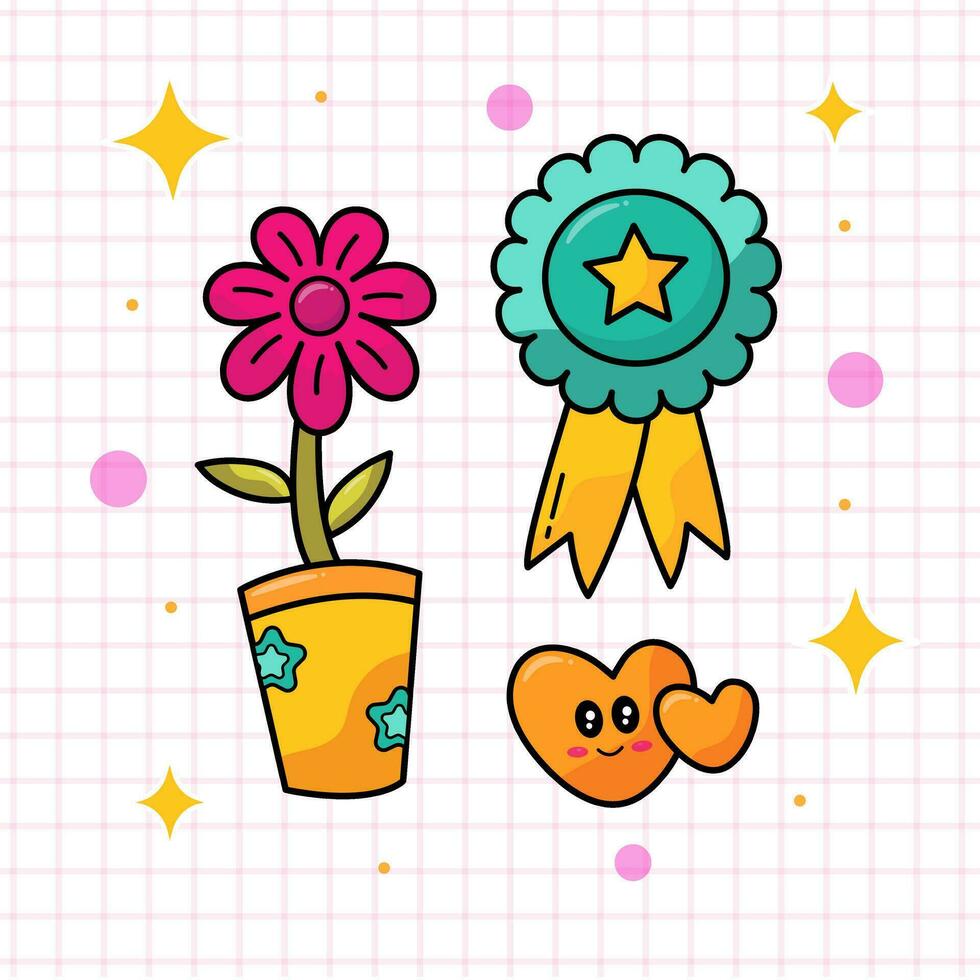 Colorful Pin and Plant Vector