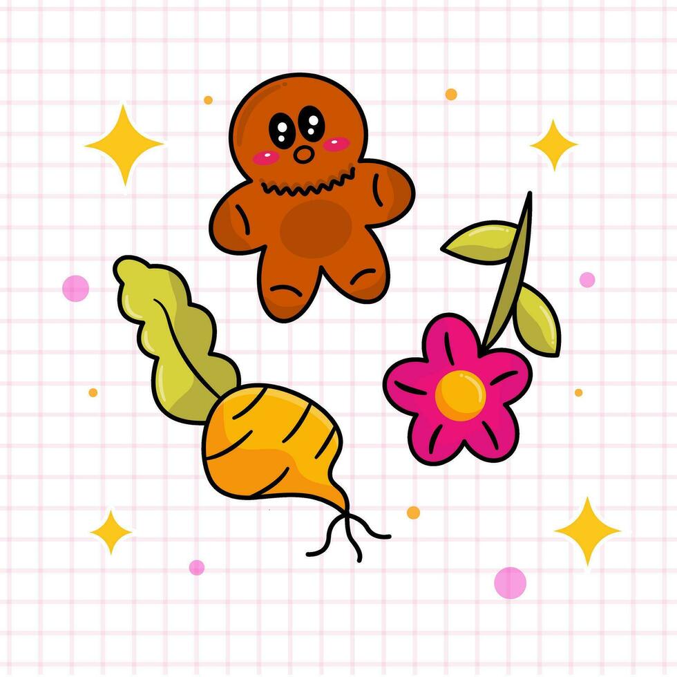 Cute Ginger Cookies Vector