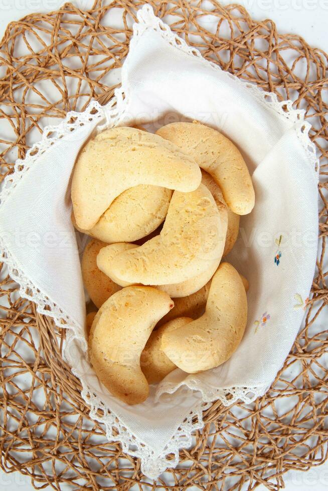 Traditional baked colombian cassava bread called pandeyuca photo