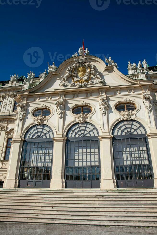 Detail of the Upper Belvedere palace in a beautiful early spring day photo