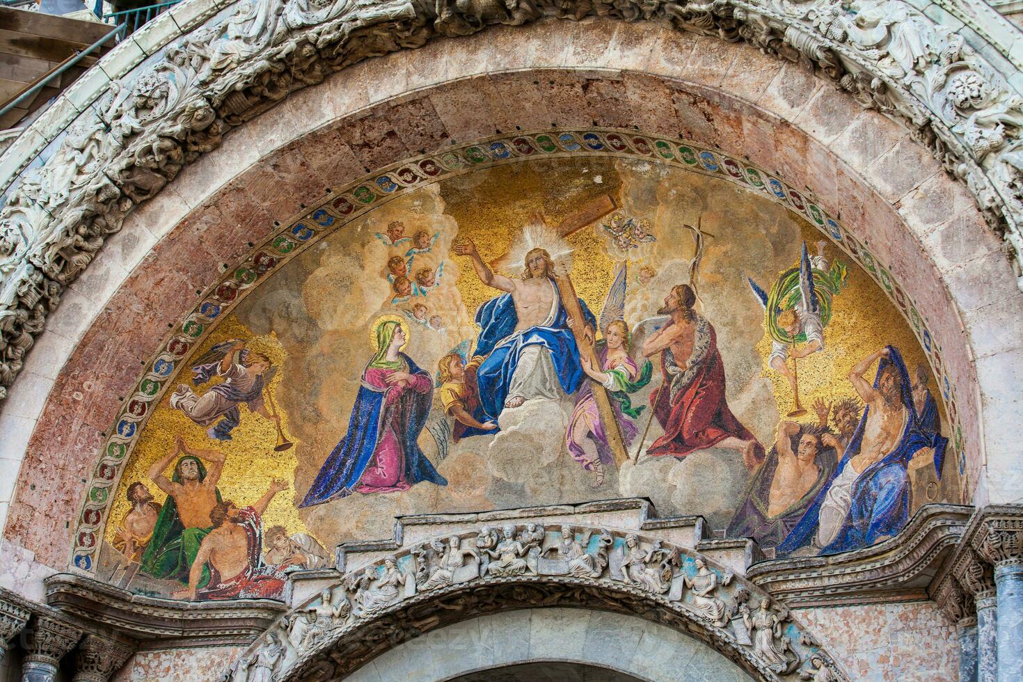 Details of the Saint Mark Basilica built in 1092 in Venice photo