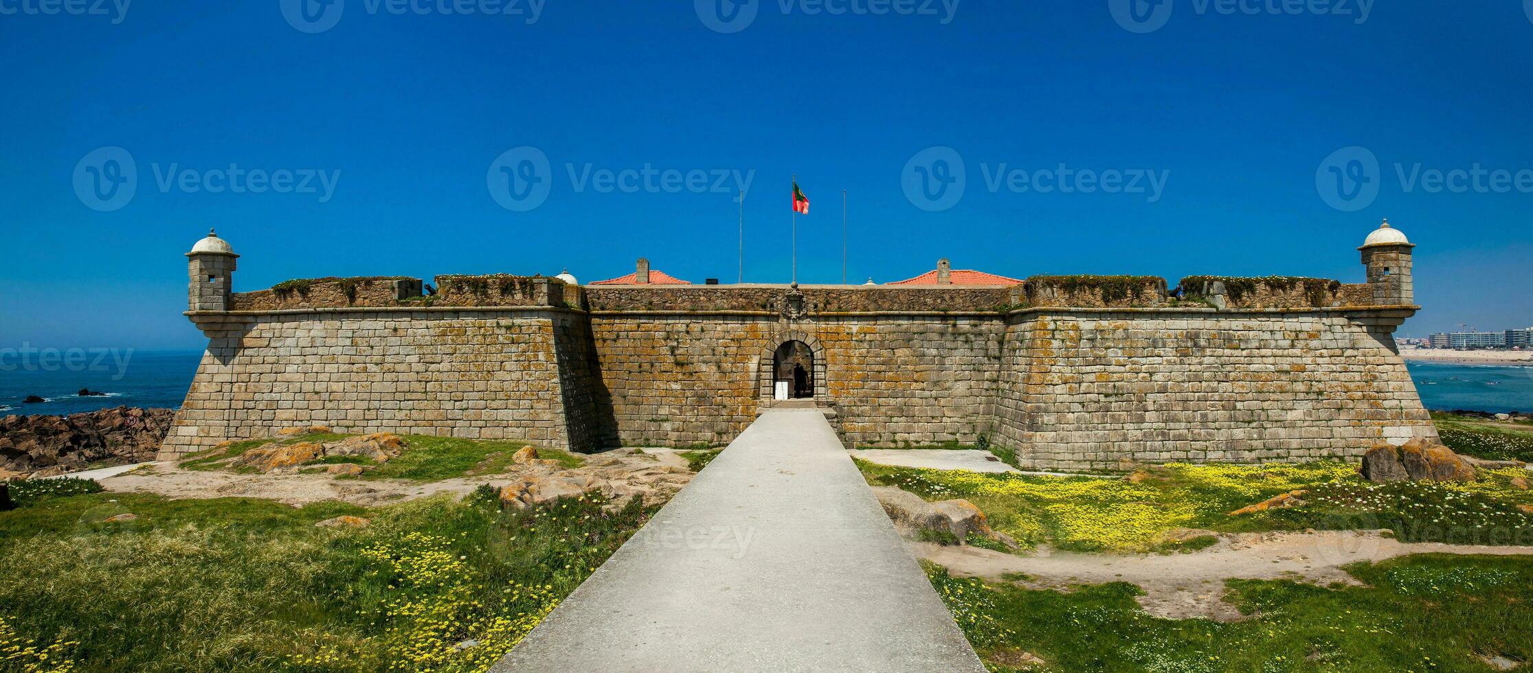 The historical Fort of Sao Francisco do Queijo built on hthe 6th century at Porto city in Portugal photo