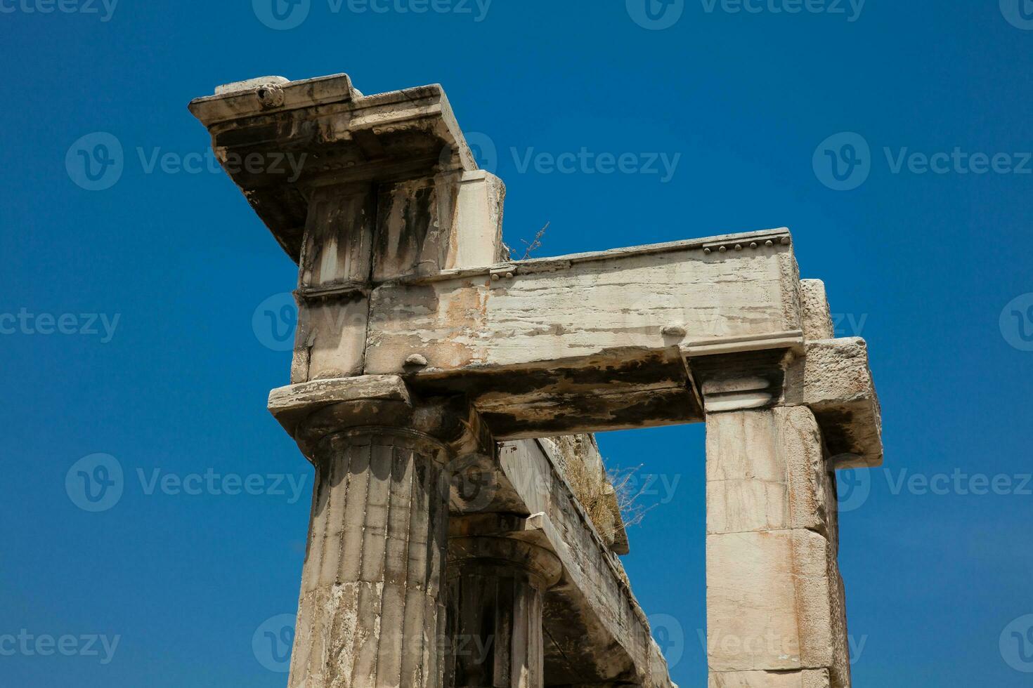 Ruins of the Gate of Athena Archegetis located at the Athens Roman Agora photo