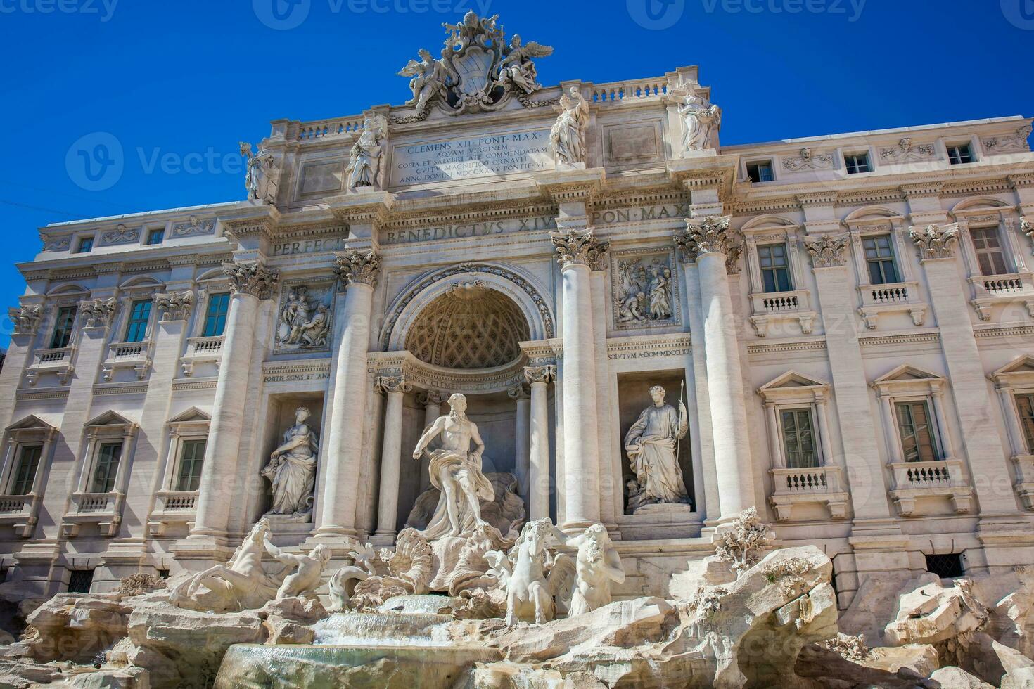 Trevi Fountain designed by Italian architect Nicola Salvi and completed by Giuseppe Pannini  in 1762 photo