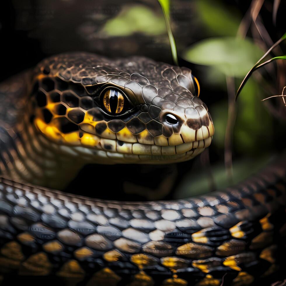 snake at rain forest photo