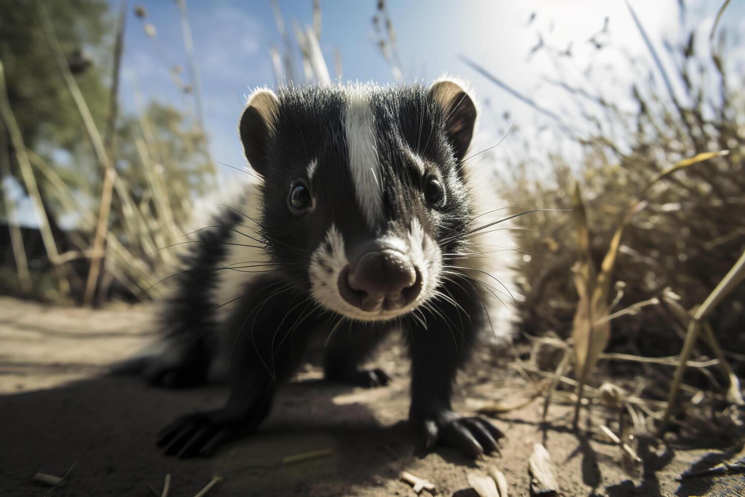 Skunk. Generative AI. photo