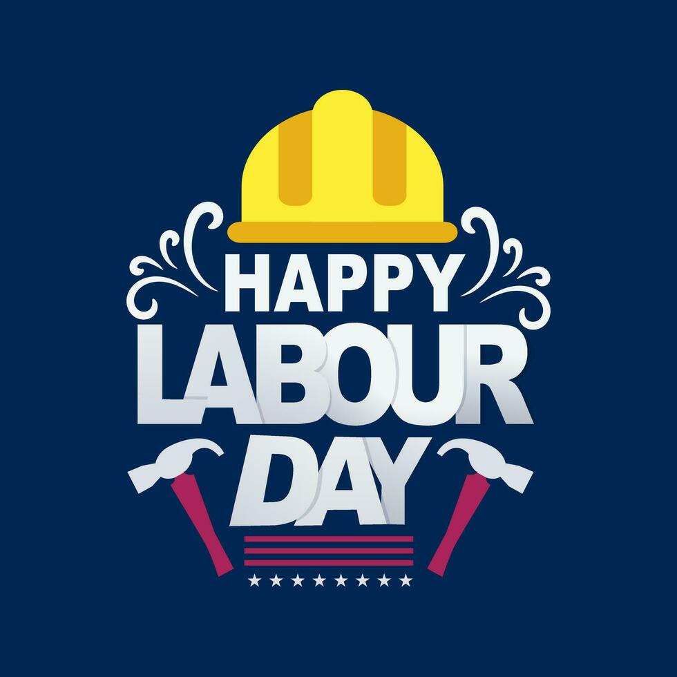 Happy Labor Day banner. Design template. Vector illustration