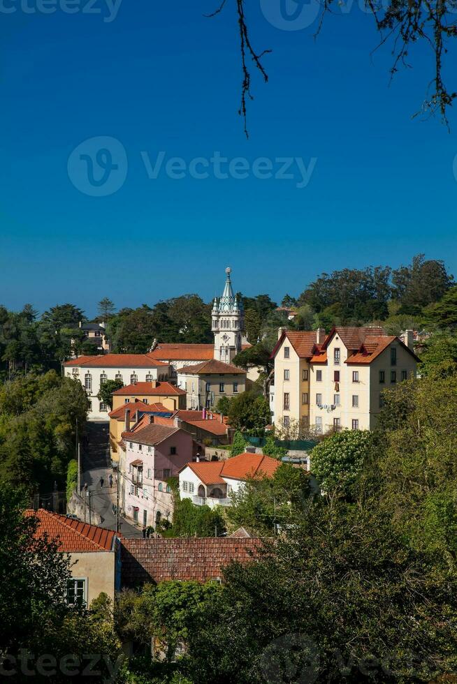 Beautiful architecture in Sintra city in Portugal photo