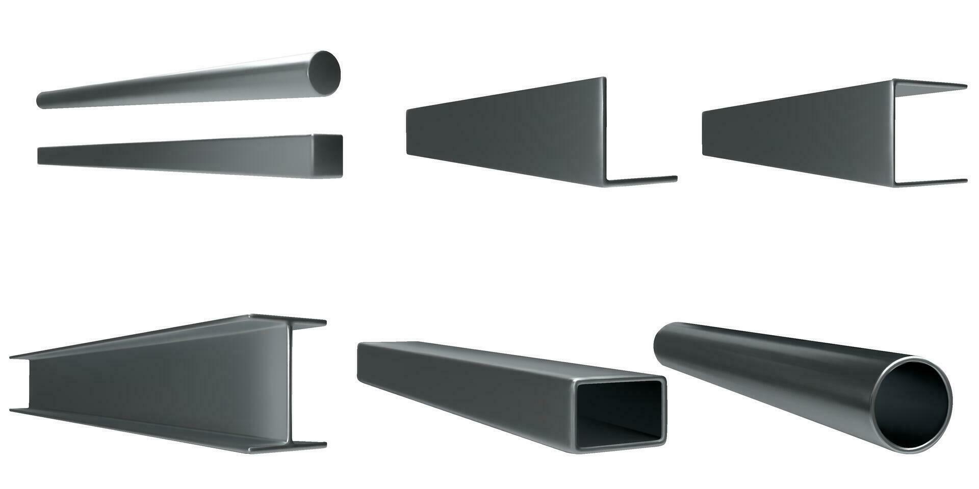 A Set Of Different Types Of Steel Pipes 26373200 Vector Art At Vecteezy