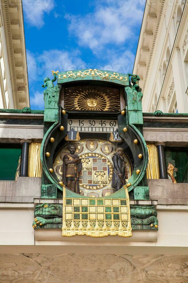 The Ankeruhr Vienna a beautiful clock located at Hoher Markt on the norther part of the inner city built on 1914 photo