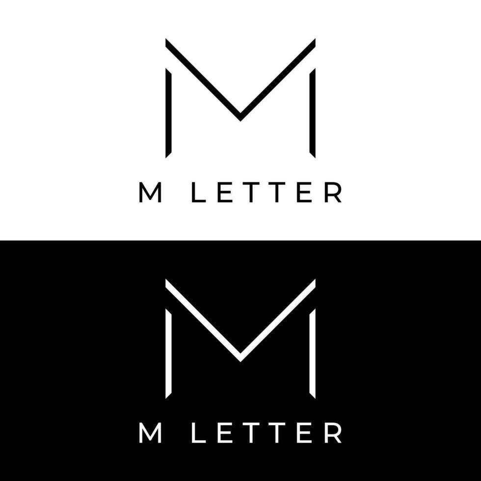 Logo design for the initial letter M monogram or geometry that is unique, modern, luxurious and elegant. Logo for business, brand, business card and company. vector