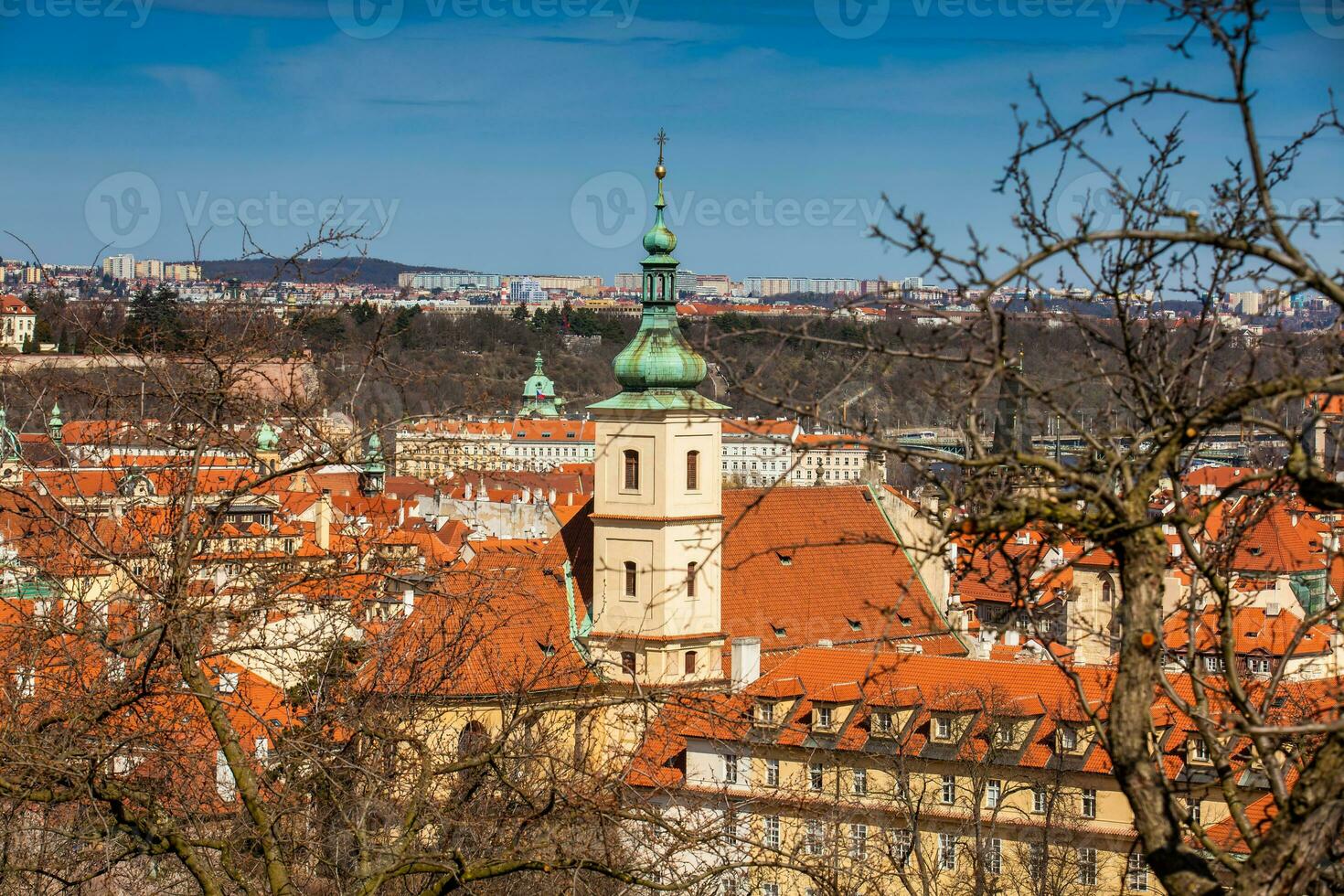 Discalced Carmelite Church of Our Lady Victorious also called Shrine of the Infant Jesus of Prague in Mala Strana at old town in Prague photo
