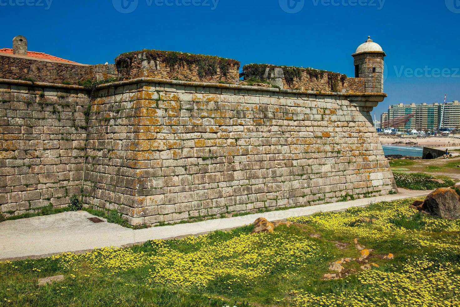 Historical Fort of Sao Francisco do Queijo built on the 6th century at Porto city in Portugal photo