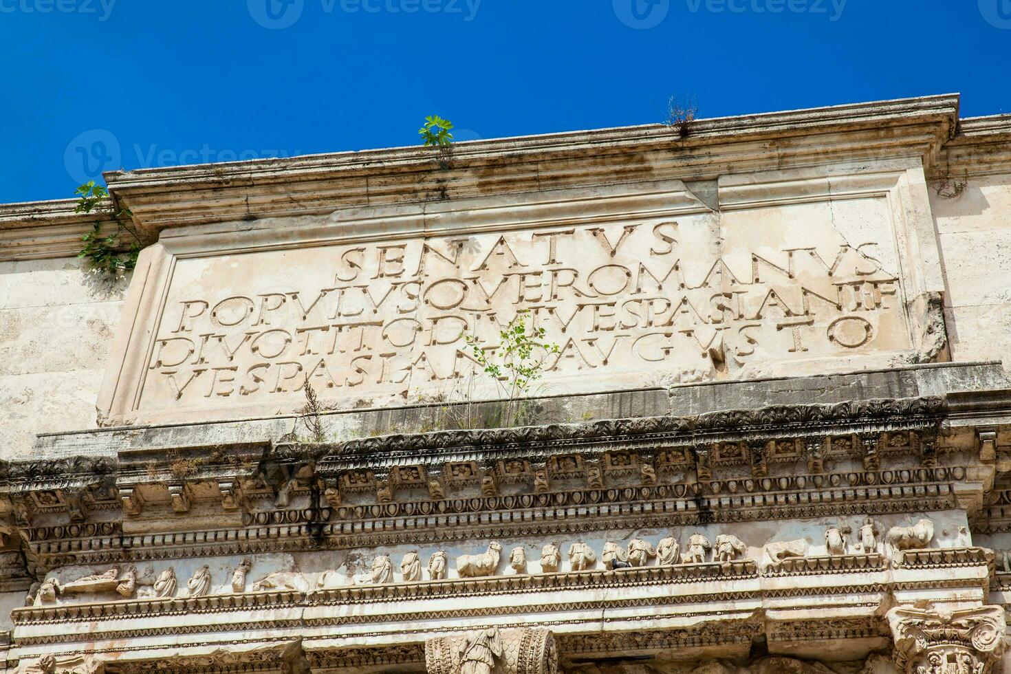 The Arch of Titus located on the Velian Hill in Rome photo