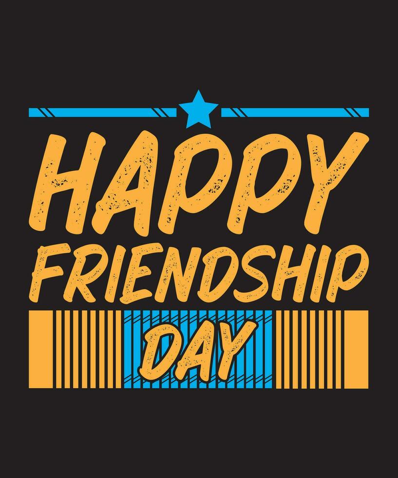 Happy Friendship Day Typography Design vector