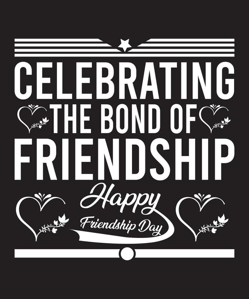 World Friendship Day Typography Design, Happy Friendship Day vector
