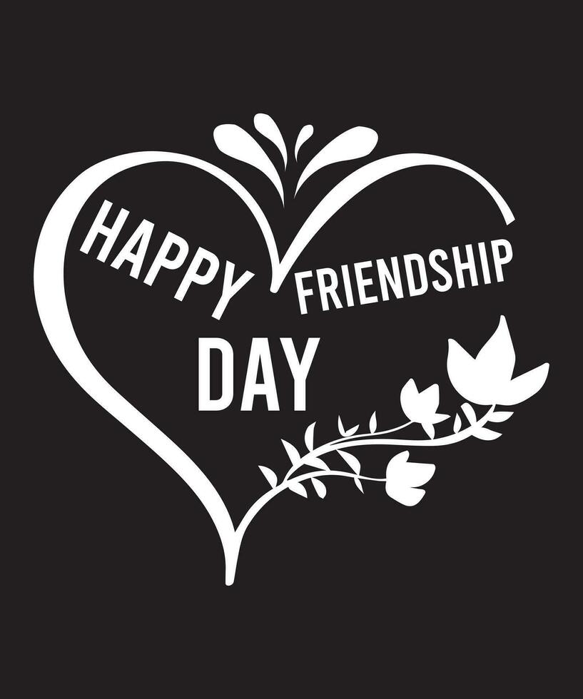 Happy Friendship Day Typography Design vector