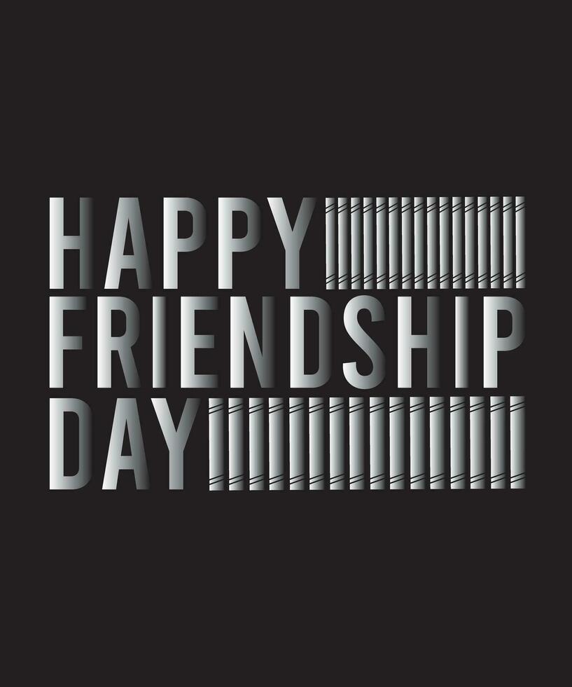 Happy Friendship Day Typography Design vector