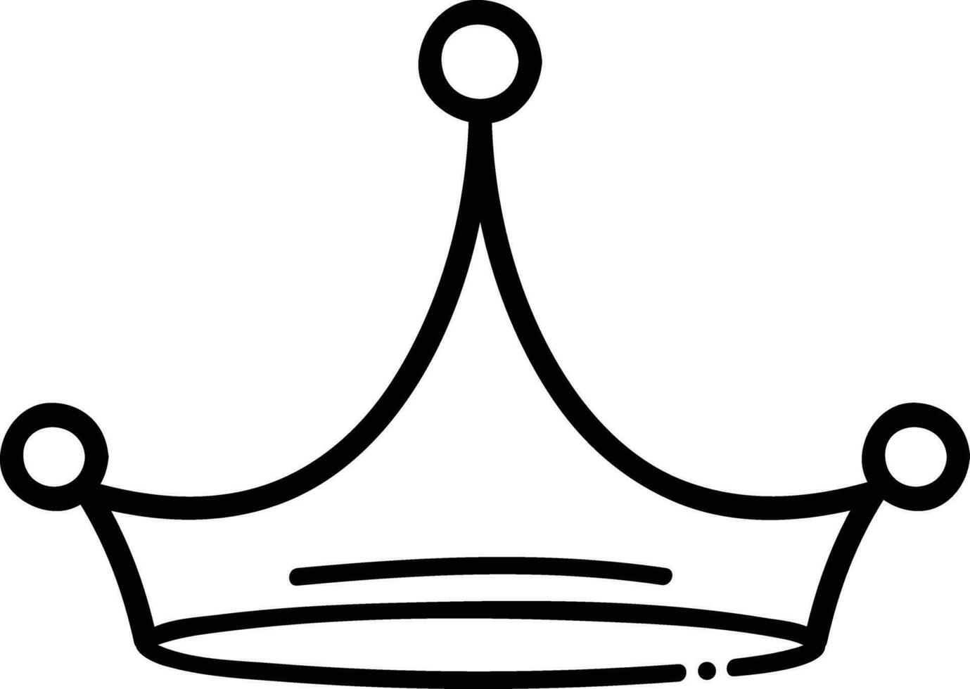 Illustrated Crown Icon Outline Element Crown Line Art Illustration vector