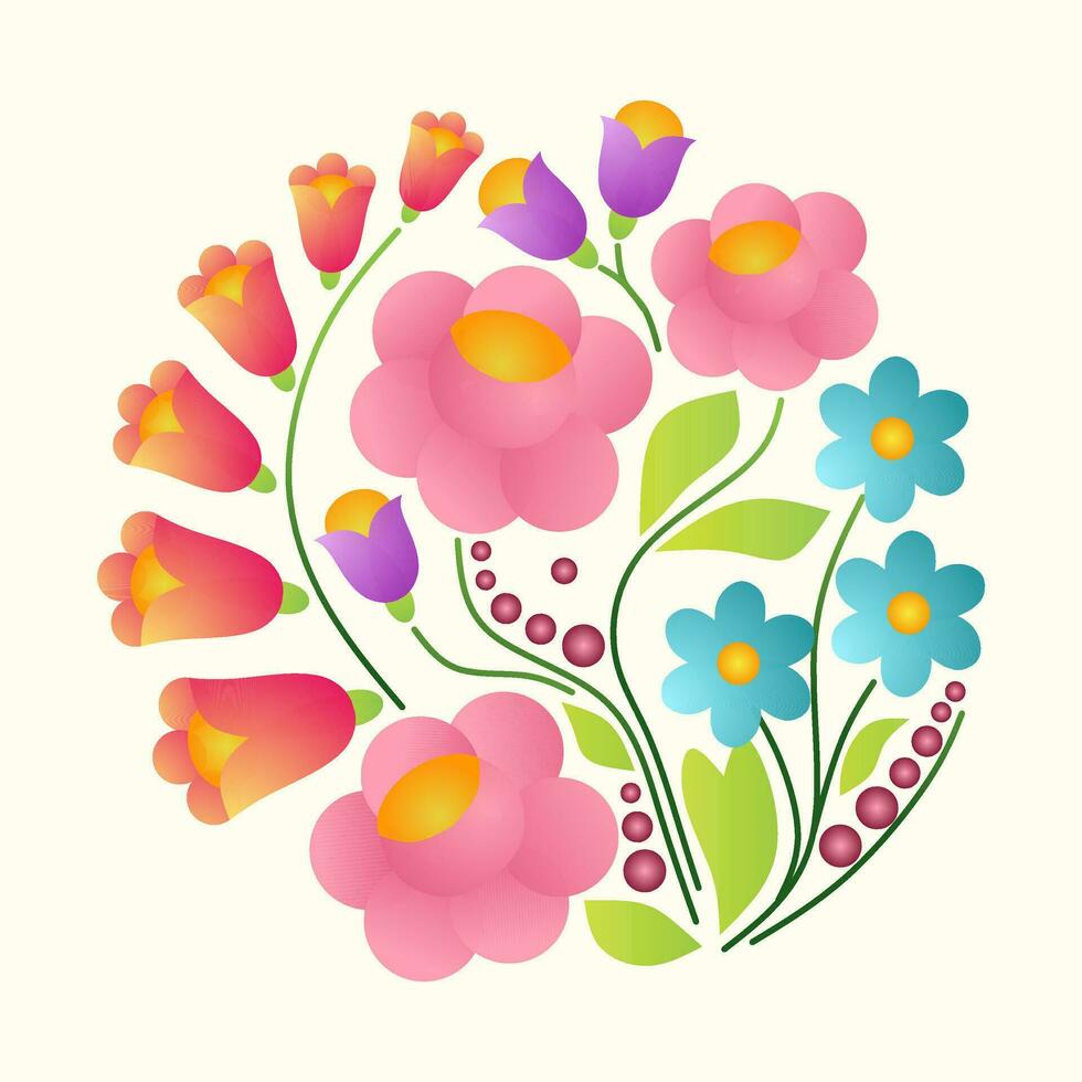 Floral ornament. Hand drawn picture vector