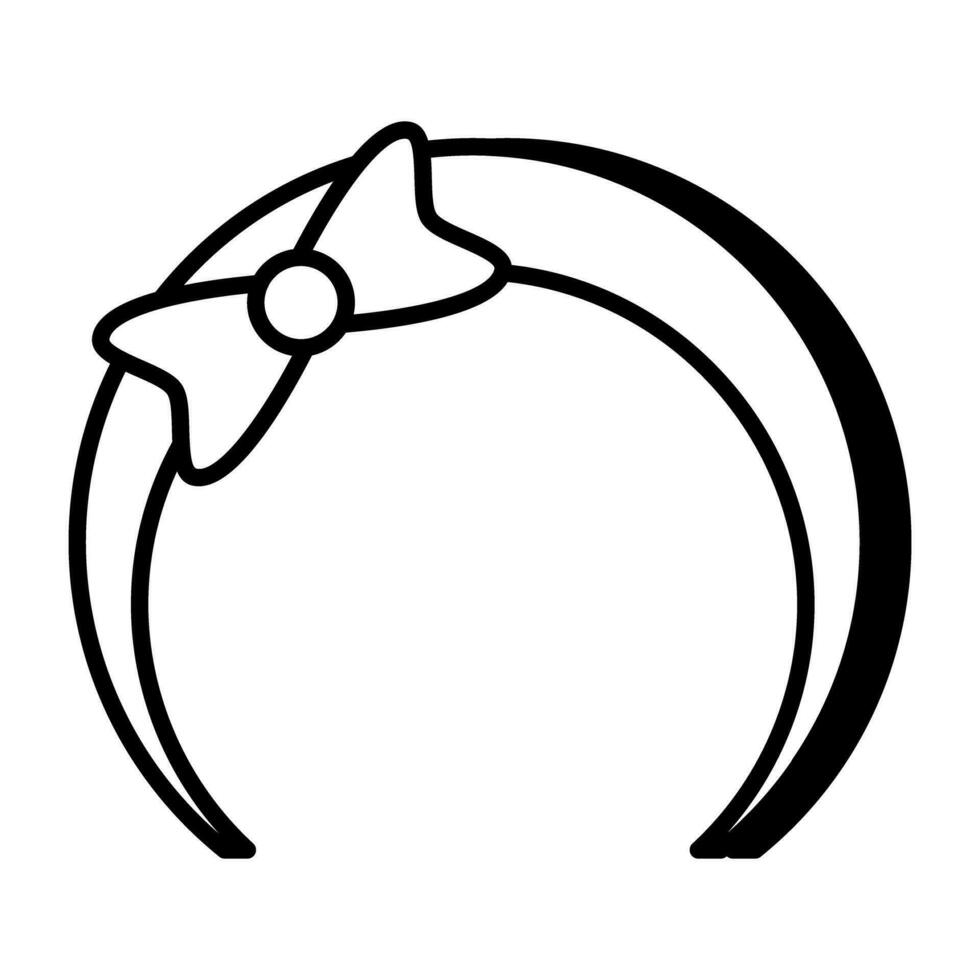 An editable design icon of headband vector