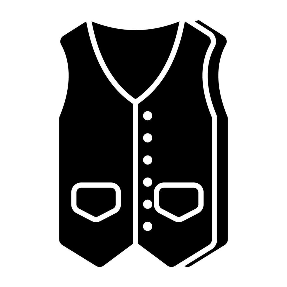 An icon design of waistcoat vector